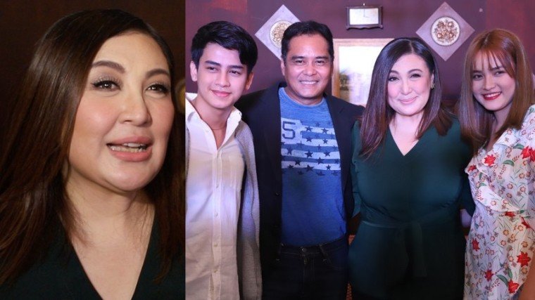 (Right Photo: Sharon [third from left] with her Kuwaresma family (L-R) newcomer Kent Gonzales, John Arcilla, and Kent’s real life sibling, Pam Gonzales.)