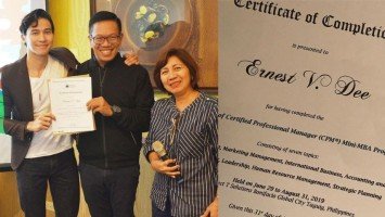 Enchong Dee finishes mini-MBA program
