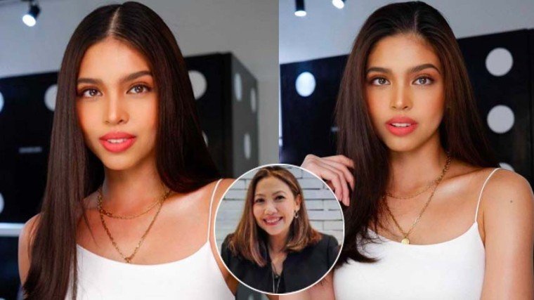 Maine Mendoza, in an interview with her hair stylist Celeste Tuviera (inset), says she only feels confidently beautiful kapag gina-glam up siya nina Celeste at make-up artist Juan Sarte.
