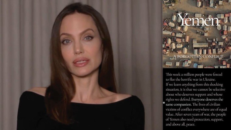 Angelina Jolie, who has for years worked closely with the United Nations Refugee Agency (UNHCR) since 2012, shared her travel to Yemen on Instagram. She called it "one of the worst humanitarian crises in the world." "I've landed in Aden, to meet displaced families and refugees for UNHCR @refugees and show my support for the people of Yemen. I will do my best to communicate from the ground as the days unfold. "As we continue to watch the horrors unfolding in Ukraine, and call for an immediate end to the conflict and humanitarian access, I'm here in Yemen to support people who also desperately need peace.”