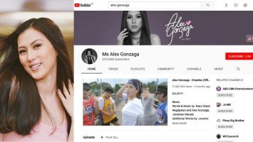 Alex Gonzaga, hindi makapaniwalng siya ang No. 1 local celebrity YouTuber