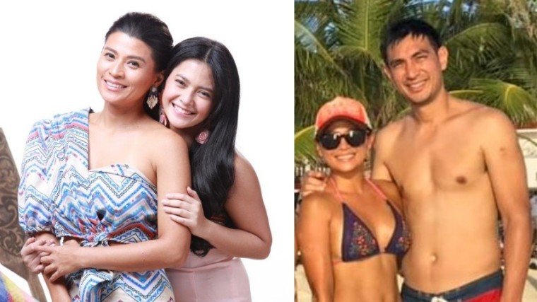 (Left photo) Mylene Dizon plays as Manisan, the mother of Sahaya played by Bianca Umali in GMA-7 latest drama series, Sahaya. (Right photo) Mylene with her boyfriend of six years, Jason Webb. The photo, which Mylene posted in her IG account, was taken in Boracay in December last year.