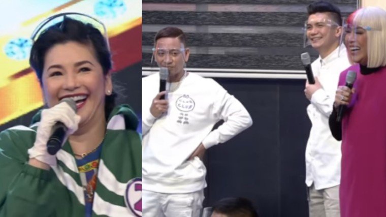 Regine Velasquez surprised everyone when she made a guest appearance on It's Showtime as one of the mystery singers of the variety show's "Hide and Sing" segment.