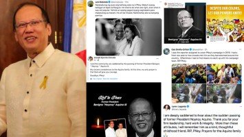 VP Leni Robredo, ex-president Joseph Estrada, at iba pang personalidad, ikinalungkot ang pagpanaw ni dating Pangulong Noynoy Aquino