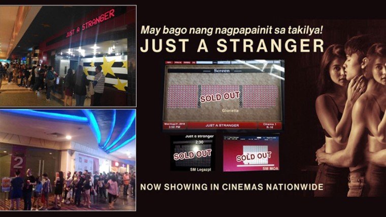 Photo on the top left taken at the SM Baguio Cinema; photo on bottom left shows the evening crowd at Robinson’s Magnolia in QC; and photo collage on the right shows the sold-out afternoon screenings in Glorietta, SM  Legaspi, and SM MOA in Manila