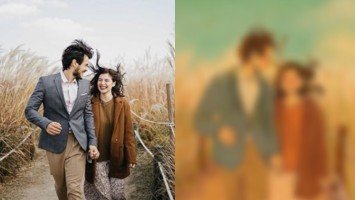 Anne surprises Erwan with a cute illustration by famous Korean artist, Puuung