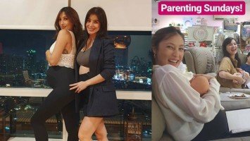 LOOK: Anne Curtis and Solenn Heussaff take parenting class!