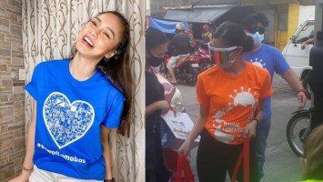 Kim Chiu distributes relief goods along with transport group PISTON!