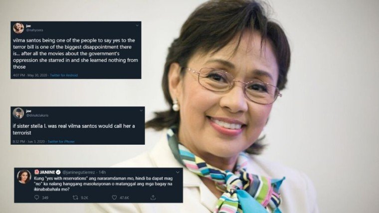 Celebrities and netizens did not take too kindly the vote of Rep. Vilma Santos over the Anti-Terror Bill! See the full story below!