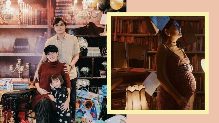 Chynna Ortaleza's library-inspired baby shower and maternity shoor with husband Kean and firstborn Stellar.